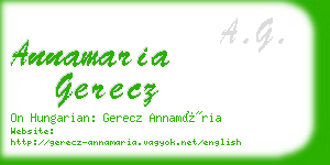 annamaria gerecz business card